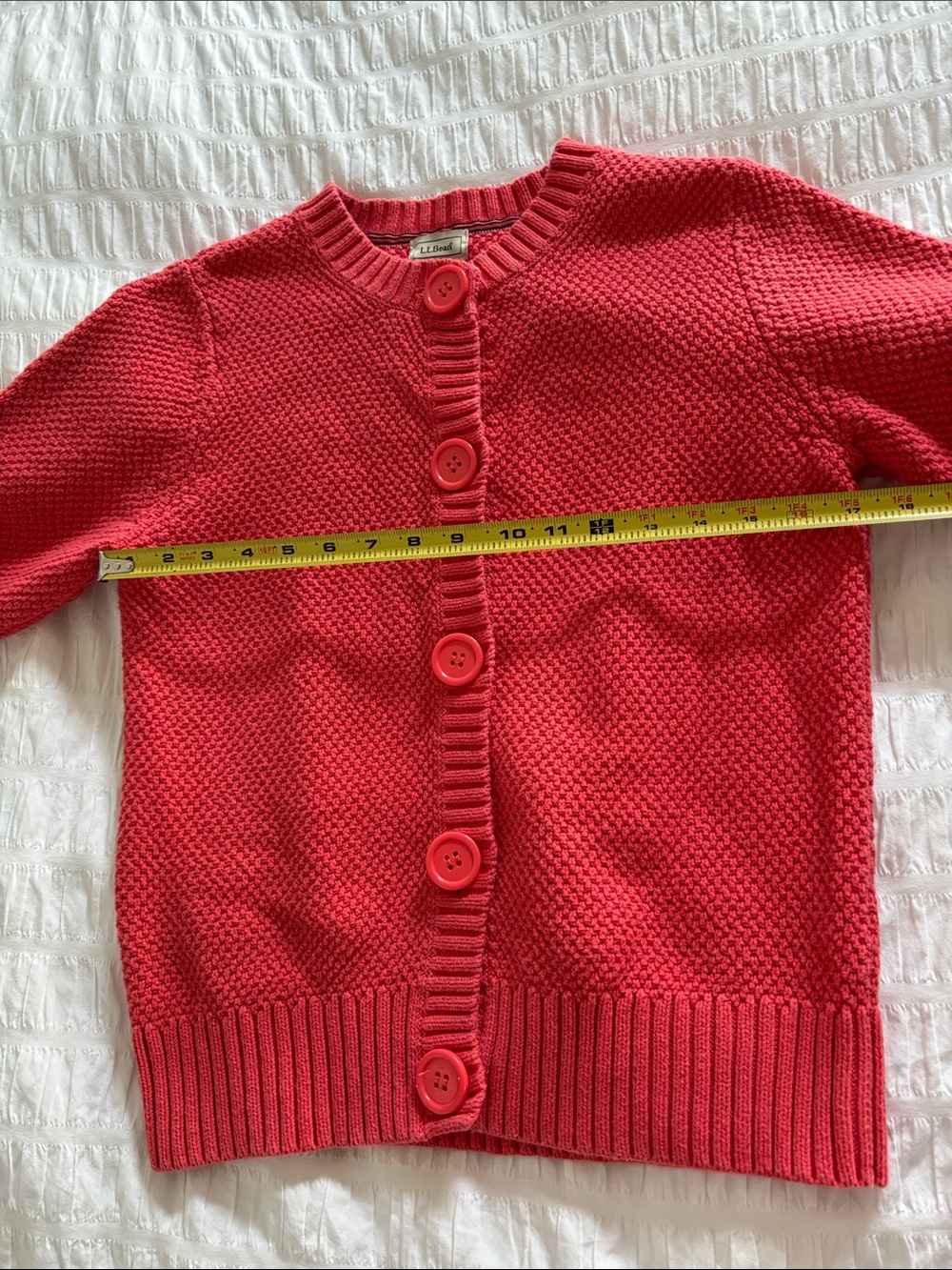 L.L. Bean Coral Button Front Women’s Cardigan - Picture 5 of 6
